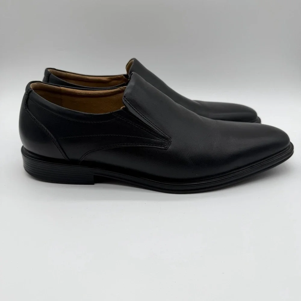 Florsheim Men's Midtown Moc Toe Slip On Black Leather Comfortech Size 12M
